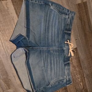 torrid Blue Denim Jean Shorts with Drawstring
